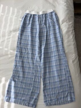 Light Blue Plaid Lounge Pants